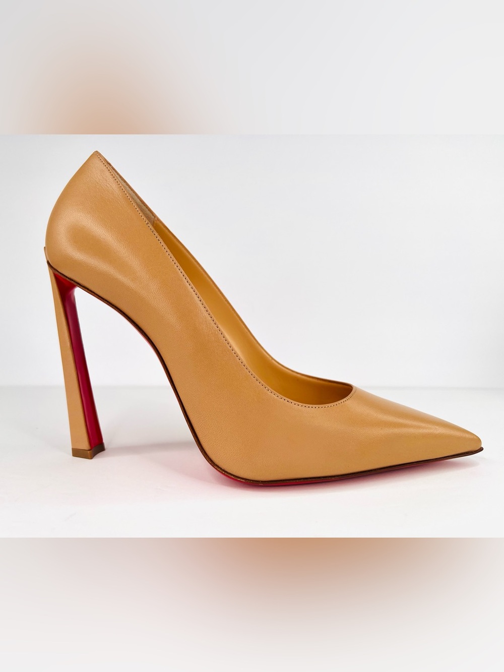 Christian Louboutin Condora 100mm Beige Leather Pumps Size EU 40